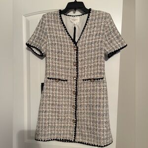 TUCKERNUCK Pomander Place Textured Tweed Dress with Black Accents NWT size small
